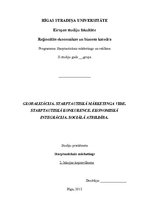 Konspekts 'Globalizācija. Starptautiskā mārketinga vide', 1.