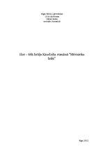 Referāts 'Ilze - tēls brāļu Kaudzīšu romānā "Mērnieku laiki"', 1.