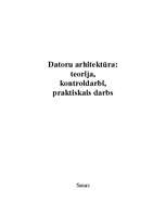 Konspekts 'Datoru arhitektūra', 1.