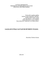 Eseja 'Galda kultūras jautājumi mūsdienu Itālijā', 1.