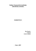 Konspekts 'Mārketings', 1.