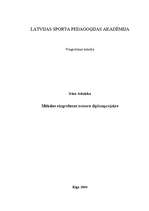 Referāts 'Mākslas vingrošanas trenera diplomprojekts', 1.
