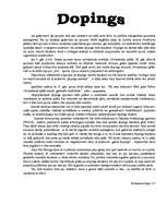 Eseja 'Dopings sportā. Jaunie dopinga veidi', 1.