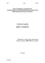 Referāts 'Studiju darbs ķēžu teorijā', 1.