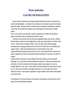 Konspekts 'Water Pollution', 1.