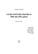 Referāts 'Latvijas iedzīvotāju migrācija no 2000. līdz 2018.gadam', 1.