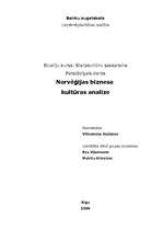 Referāts 'Norvēģijas biznesa kultūras analīze', 1.