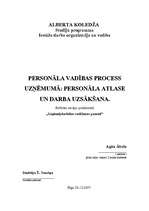 Referāts 'Personāla vadības process uzņēmumā: personāla atlase un darba uzsākšana', 1.