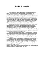 Eseja 'Laiks ir nauda', 1.