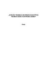 Eseja 'Paražu tiesības un pirmās rakstītās tiesības Seno austrumu zemēs', 1.