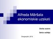 Prezentācija 'Alfreda Māršala ekonomiskie uzskati', 1.