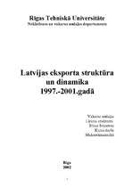 Referāts 'Latvijas eksporta struktūra un dinamika 1997.-2001.gadā', 1.