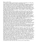 Eseja 'What Is a Black Hole?', 1.