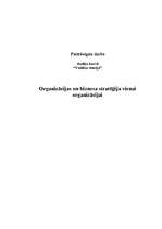 Konspekts 'Organizācijas un biznesa stratēģija ', 1.