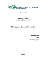 Eseja 'Īrijas trīs gadu ekonomiskā attīstība', 1.