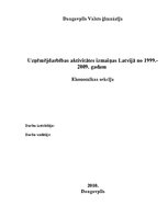 Referāts 'Uzņēmējdarbības aktivitātes izmaiņas Latvijā no 1999.- 2009.gadam', 1.