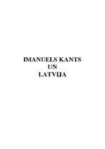 Konspekts 'Imanuels Kants un Latvija', 1.