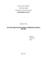 Paraugs 'Statiski nenoteicama rāmja aprēķins ar spēku metodi', 1.