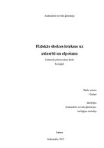 Referāts 'Fiziskās slodzes ietekme uz asinsriti un elpošanu', 1.