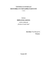 Referāts 'Deflācija Japānā', 1.