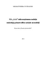 Referāts 'SIA "A" mikrouzņēmuma nodokļa maksātāja grāmatvedības uzskaite un nodokļi', 1.