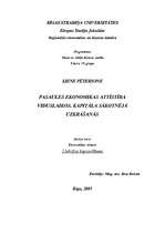 Konspekts 'Pasaules ekonomikas attīstība viduslaikos. Kapitāla sākotnējā uzkrāšanās', 1.