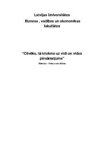 Referāts 'Cilvēks, tā ietekme uz vidi un vides piesārņojums', 1.