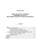 Referāts 'Tēmas ”Kā dzīvot mūsdienu sabiedrībā” mācīšana ekonomikas pamatu stundās pamatsk', 1.