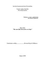 Eseja 'Kas man šķiet interesants un vērtīgs', 1.