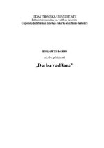 Referāts 'Ieskaites darbs priekšmetā "Darba vadīšana"', 1.