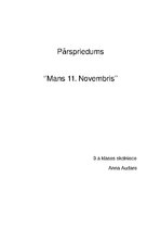 Referāts 'Mans 11. novembris. Pārspriedums', 1.