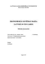 Referāts 'Ekonomiskās sistēmas maiņa Latvijā 90-tos gados', 1.