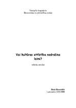 Eseja 'Vai kultūras attīstība nodrošina laimi?', 1.