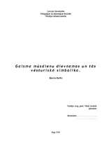 Referāts 'Gaisma mūsdienu dievnamos un tās vēsturiskā simbolika', 1.
