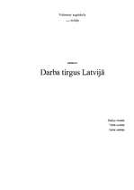 Referāts 'Darba tirgus Latvijā', 1.
