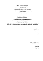 Referāts 'Eiropas Savienības un Krievijas attiecības savstarpējo sankciju apstākļos', 1.