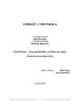 Referāts 'Kultūrisms - tā popularitāte, nozīme un sekas', 1.