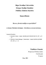 Konspekts 'Politiskās ideoloģijas - liberālisms un konservatīvisms', 1.