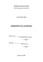 Referāts 'Iedzimtā glaukoma', 1.