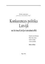 Referāts 'Konkurences politika Latvijā un tās loma Latvijas tautsaimniecībā', 1.