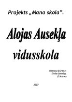 Referāts 'Alojas Ausekļa vidusskola', 1.