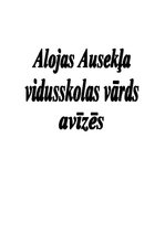Referāts 'Alojas Ausekļa vidusskola', 15.