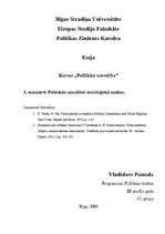 Konspekts 'Politiskās uzvedības socioloģiskā analīze', 1.