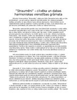 Eseja '“Straumēni” – cilvēka un dabas harmoniskas vienotības grāmata', 1.