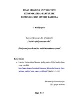 Konspekts 'Pētījumu joma Latvijā: analītisks raksturojums', 1.