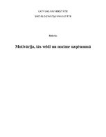 Referāts 'Motivācija, tās veidi un nozīme uzņēmumā', 1.