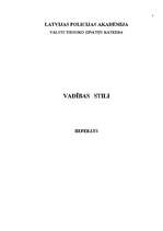 Referāts 'Vadības stili', 1.