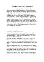 Konspekts 'Cilvēks svešumā literatūrā', 1.