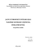 Diplomdarbs 'Jaunu IT produktu integrācijas vadlīniju izstrāde uzņēmuma infrastruktūrā', 1.