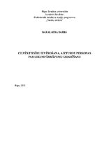 Diplomdarbs 'Cilvēktiesību ievērošana, aizturot personas par likumpārkāpumu izdarīšanu', 1.